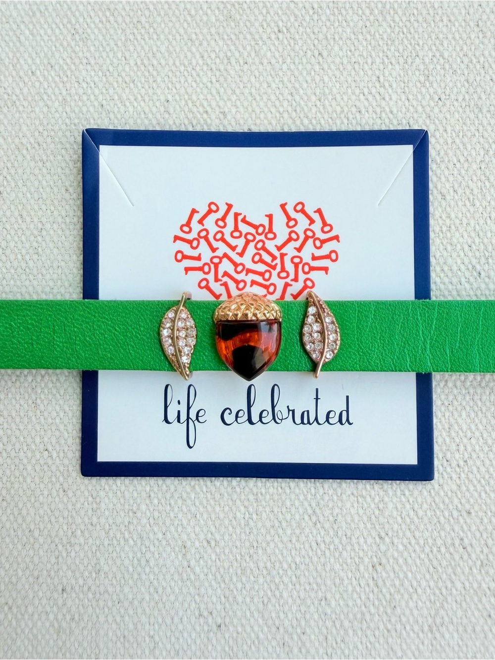 *Acorn Leaf Charm Set* KEEP COLLECTIVE Retired Fall/Autumn